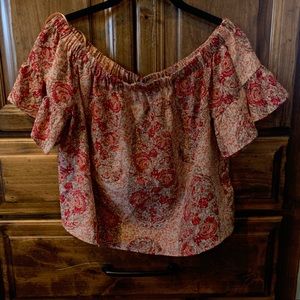 Madewell off the shoulder blouse!